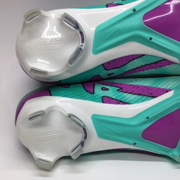 Mens Zoom Vapor 15 Pro FG Teal/Purple DJ5603-300 USED Sz 10 - Picture 11 of 15